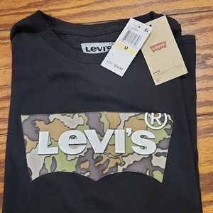 Levi's mens long sleeve camo logo shirt